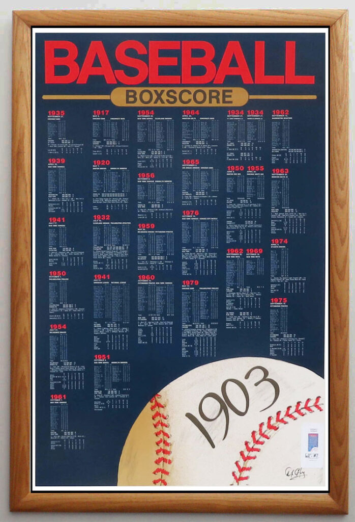 Baseball Collectibles & Auction Items Baseball Box Score Products