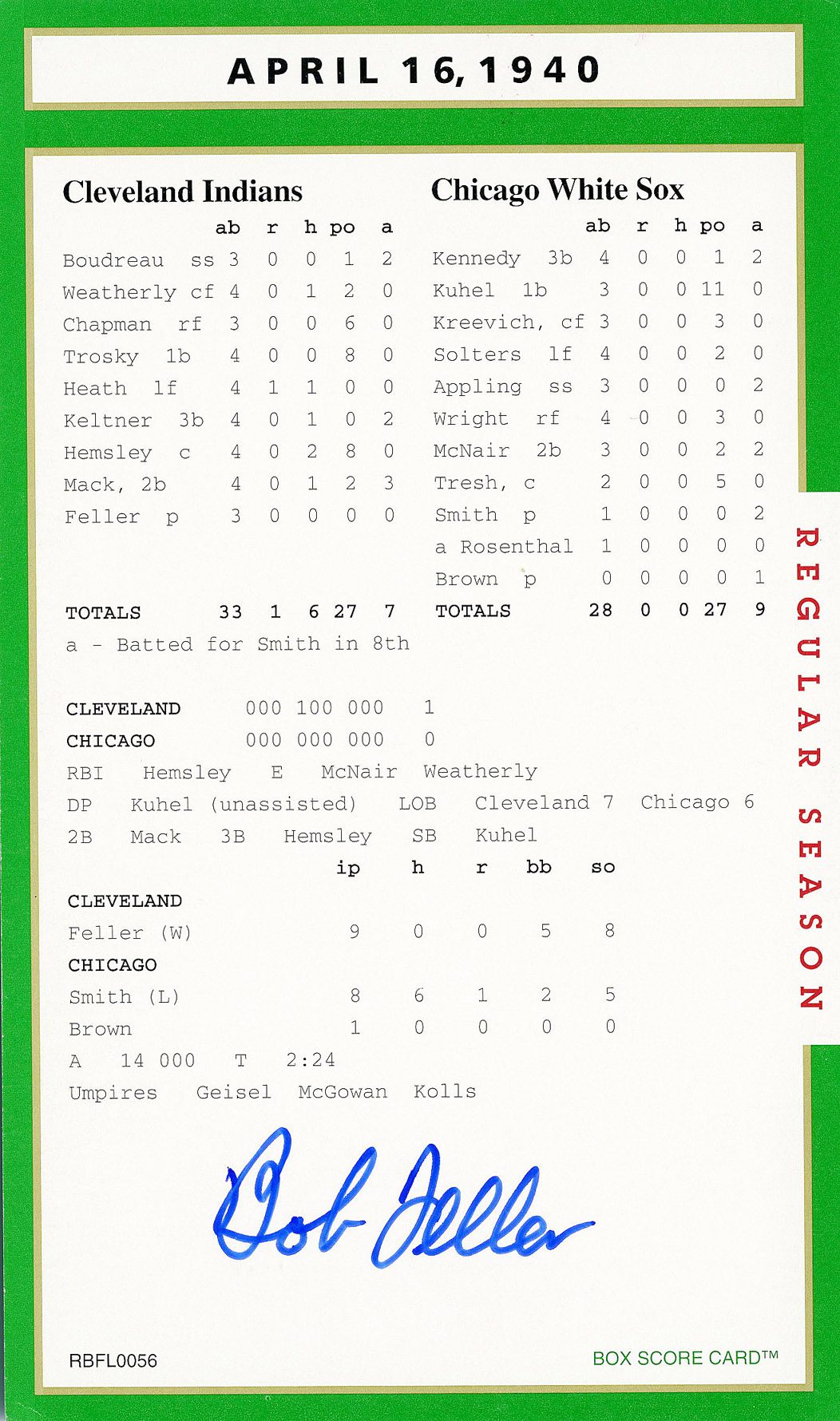 56BX Regular Season  (1940)
